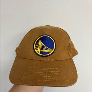 Golden State Warriors Brown Cap with Blue Logo
